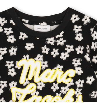 Marc Jacobs Schwarzes gebl�mtes T-shirt