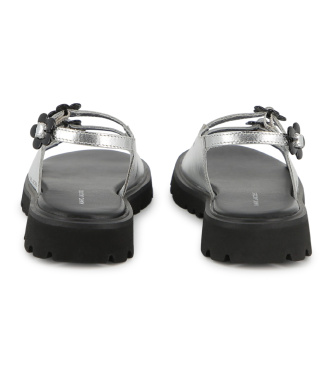 Marc Jacobs Srebrne metaliczne sandały