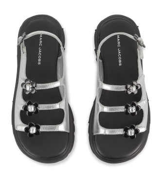 Marc Jacobs Srebrne metaliczne sandały