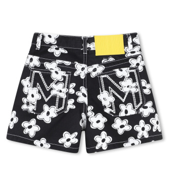 Marc Jacobs Sorte blomstrede shorts