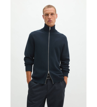 Marc O'Polo Cardigan regular Fabricado com algodão ecológico certificado marinho