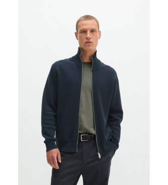 Marc O'Polo Cardigan regular Fabricado com algodão ecológico certificado marinho