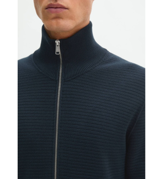 Marc O'Polo Cardigan regular Fabricado com algodão ecológico certificado marinho