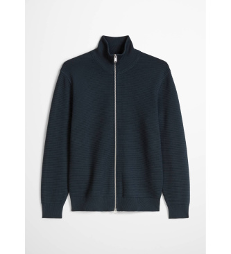 Marc O'Polo Cardigan regular Fabricado com algodão ecológico certificado marinho