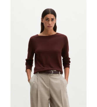 Marc O'Polo Jersey de malha slim grená