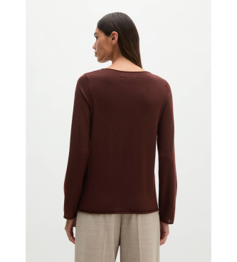 Marc O'Polo Jersey de malha slim grená