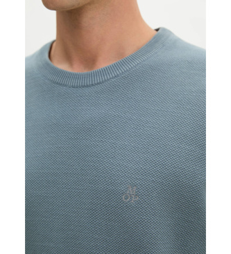 Marc O'Polo Jersey regular de piqué de algodão ecológico azul