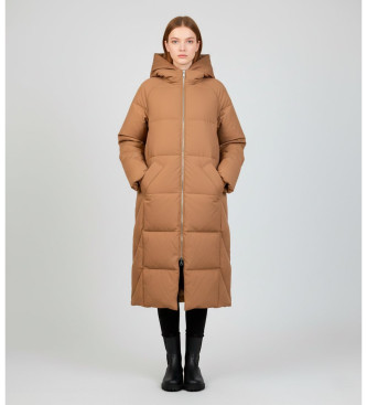 Marella Casaco de penas castanho Yole