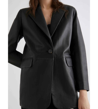 Marella Blazer de couro preto Icone