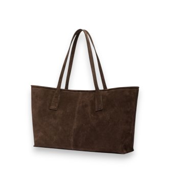 Marella Bolsa de Couro Mlaecru castanho