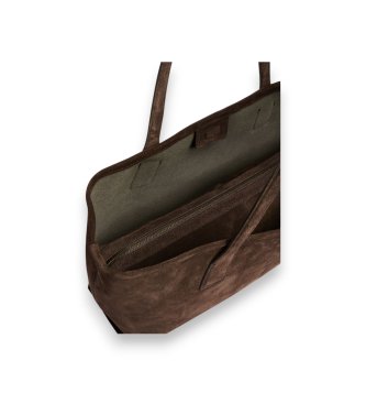 Marella Bolsa de Couro Mlaecru castanho