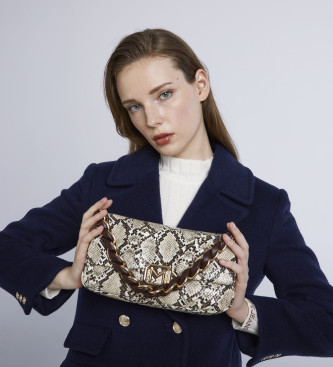 Marella Borsa Emily a forma di serpente con stampa animalier