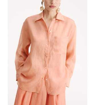 Marella Camisa de ramio coral