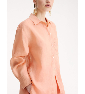 Marella Camisa de ramio coral