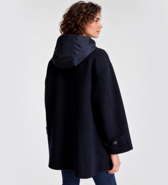 Marella Giacca con mantellina in lana Sancella blu marino
