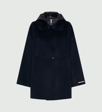 Marella Giacca con mantellina in lana Sancella blu marino