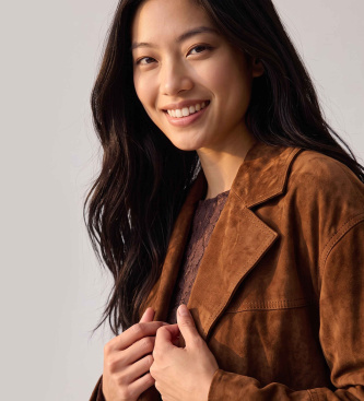 Marella Mllcappa Brown Leather Jacket