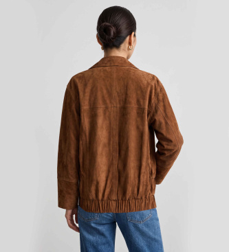 Marella Mllcappa Brown Leather Jacket