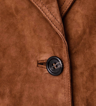 Marella Mllcappa Brown Leather Jacket