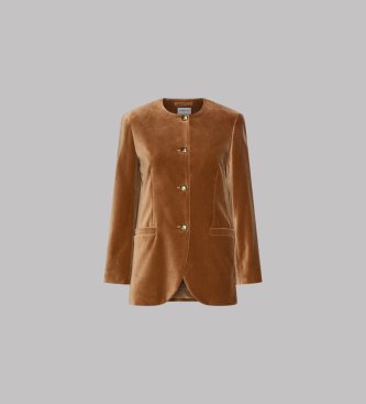 Marella Giacca di velluto Mlscorone marrone