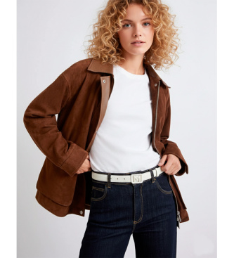 Marella Cintura in pelle Mlamedusa bianco sporco