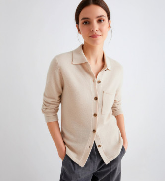 Marella Crdigan de mezcla de cachemira Quero beige