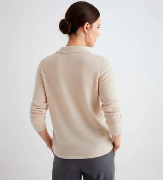 Marella Crdigan de mezcla de cachemira Quero beige