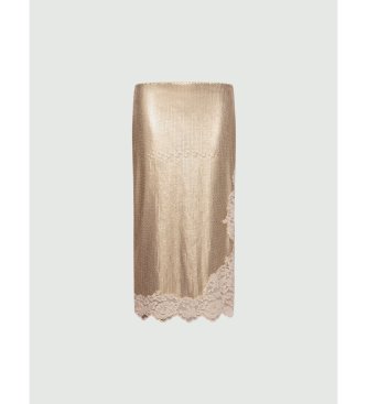 Marella Jupe en tulle avec paillettes Llring doré