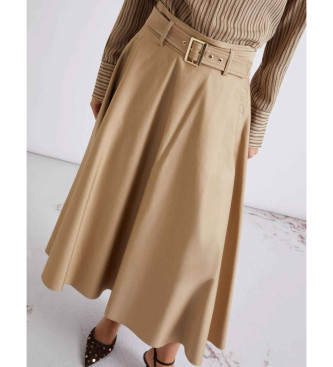 Marella Saia de cetim em cetim de algod�o el�stico repelente de �gua Mlltappeto bege