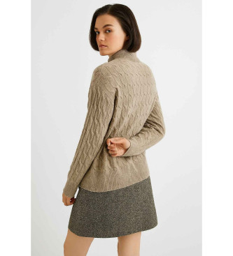 Marella Kaschmir-Rollkragenpullover Aereo braun