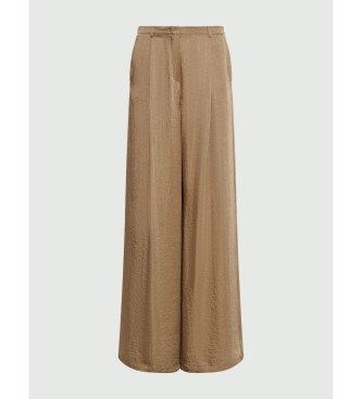 Marella Pantaloni con tessuto stropicciato Silicon beige