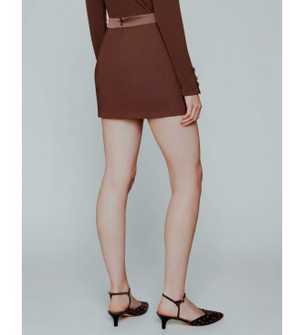 Marella Minifalda de envers sat�n Mltpepe marr�n