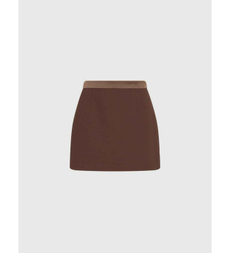 Marella Minifalda de envers sat�n Mltpepe marr�n