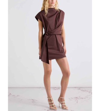 Marella Mini-robe drap�e marron