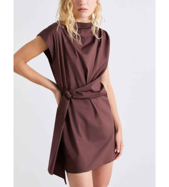 Marella Mini-robe drap�e marron