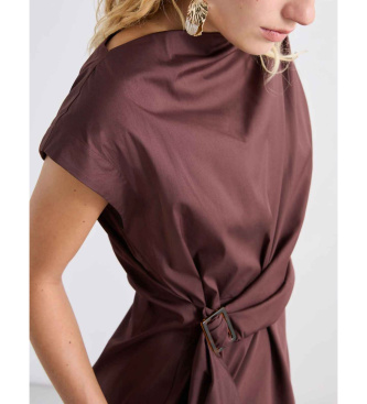 Marella Mini-robe drap�e marron