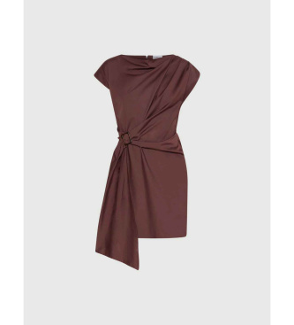 Marella Mini-robe drap�e marron