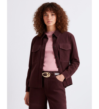 Marella �verskjorta i mocka Mllapogeo r�dbrun