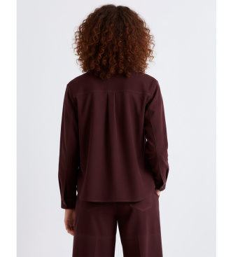 Marella �verskjorta i mocka Mllapogeo r�dbrun