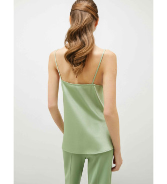 Marella Camisola de cetim Verde franzido