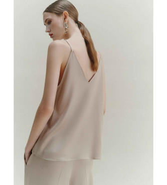 Marella Lingerie satijnen top Carso beige