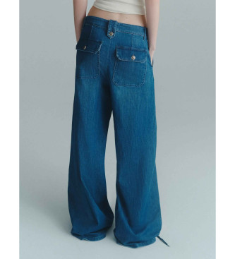 Marella Denim-Palazzo-Jeans WLEG4 blau