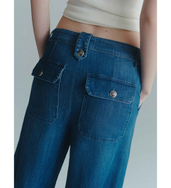 Marella Denim-Palazzo-Jeans WLEG4 blau