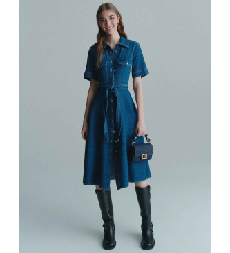 Marella Fagotto skjortekjole i denim