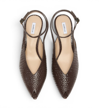 Marella Chaussures en Cuir Mlapalomba marron
