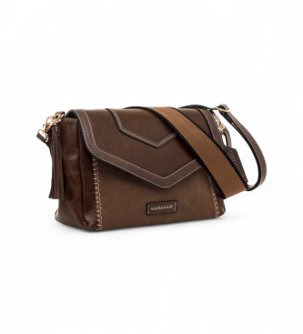 Mariamare Borsa a tracolla Casey marrone