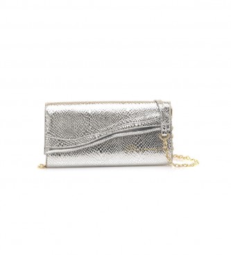 Mariamare Wavy handbag silver -30x16x2cm