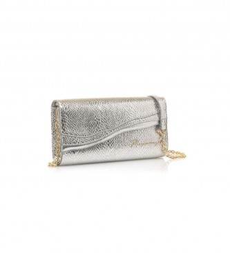 Mariamare Wavy handbag silver -30x16x2cm