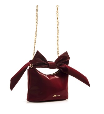Mariamare Borsa a mano con fiocco bordeaux