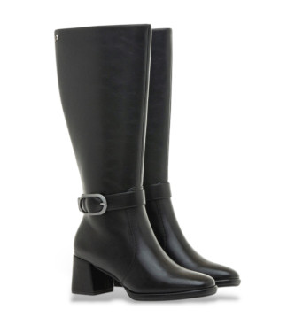 Mariamare Botas de couro vestidas preto